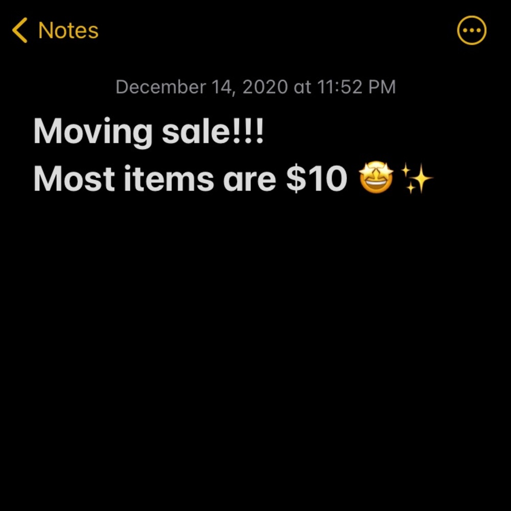 Everything must go! Feel free to make an offer